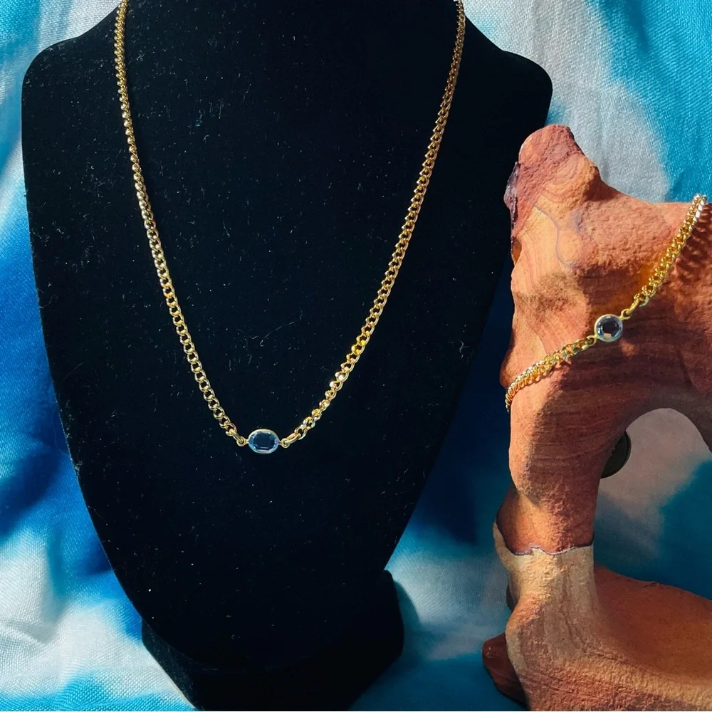 Twisted Silver Necklace and Bracelet Set